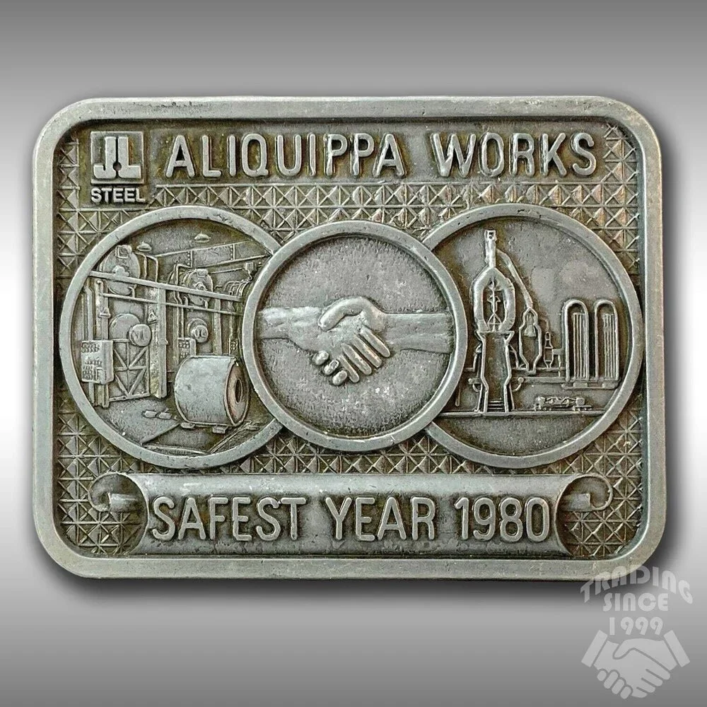 Belt Buckle 1980 J&L Steel‎ Corporation's Aliquippa Works Safest Year 1980
